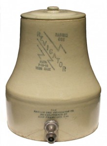 Revigator (1918) is a jug lined with Carnotite Uranium Ore.